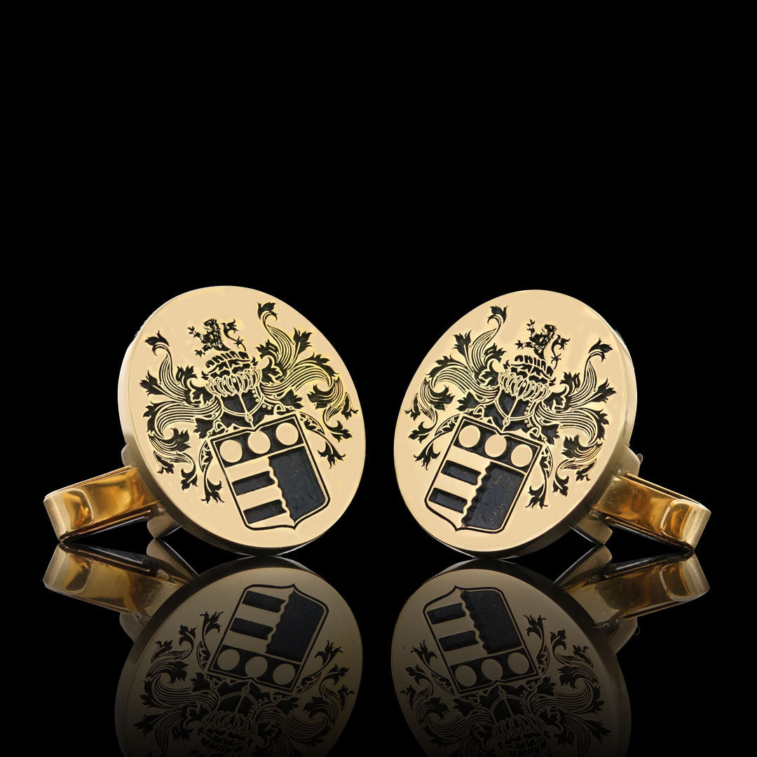 Knight Crest Cufflinks Oval