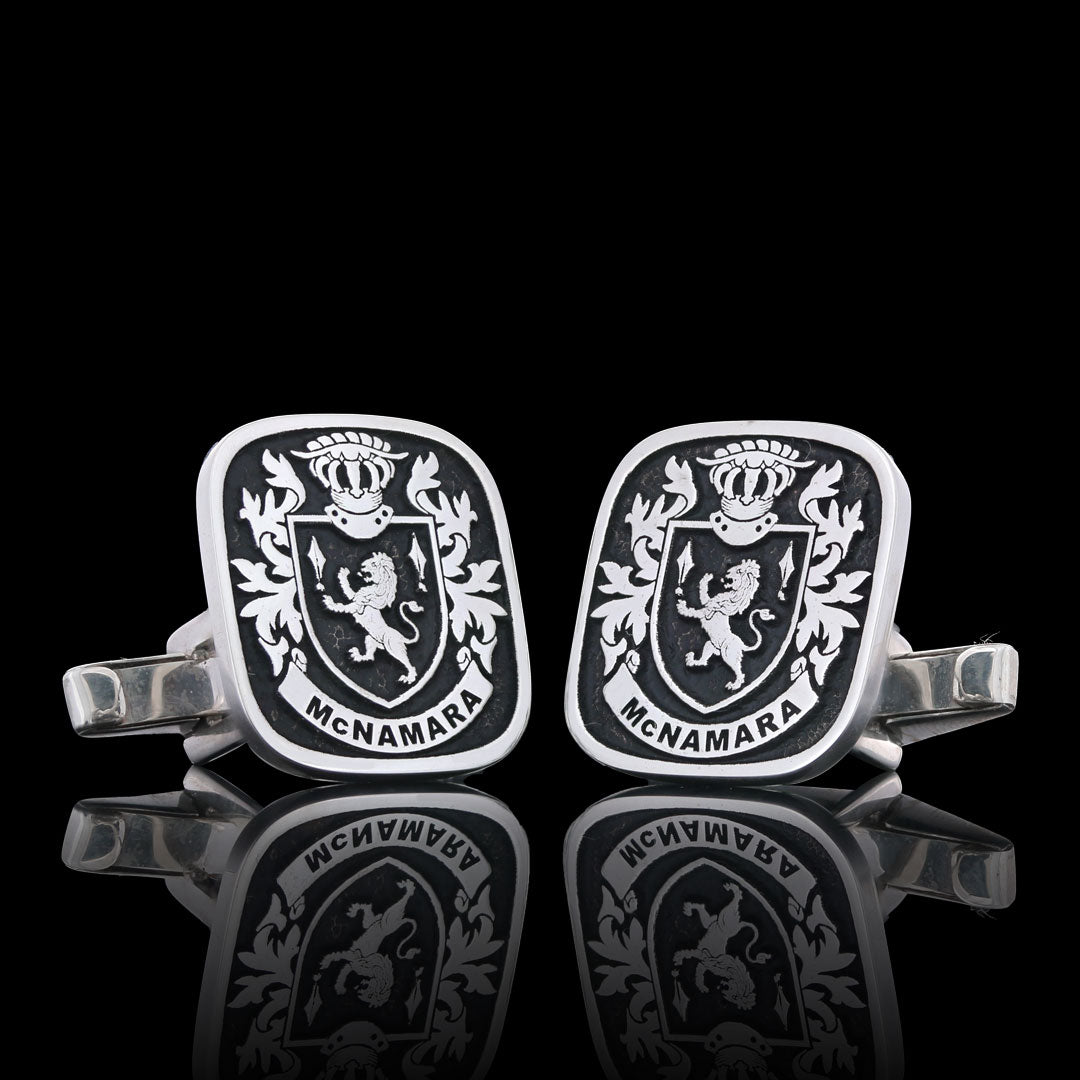 Baron Crest Cufflinks Square