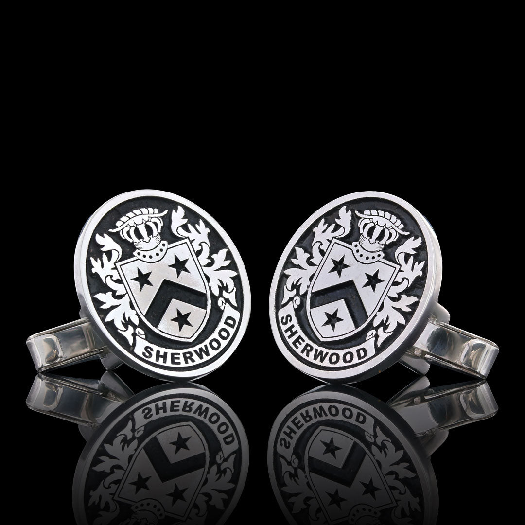 Baron Crest Cufflinks Oval
