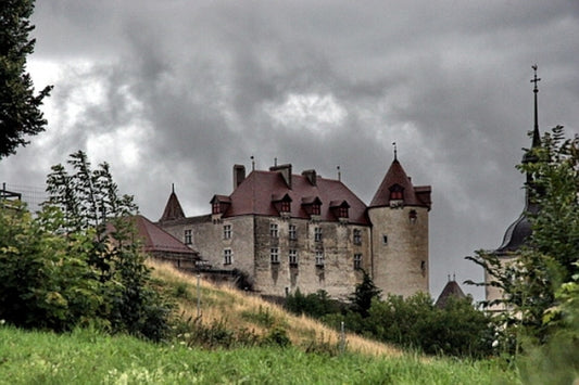 Castle spotlight, Chateau de Gruyères, Switzerland