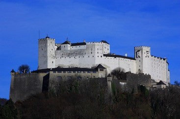 Castle spotlight, Hohensalzburg Castle, Austria