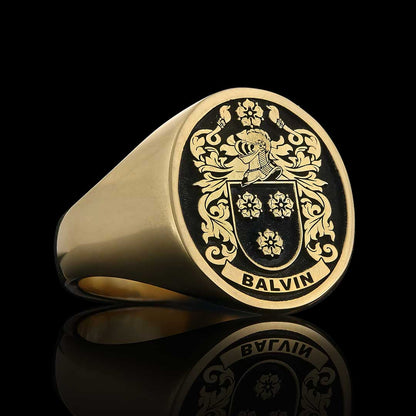 Emperor Crest Ring Oval