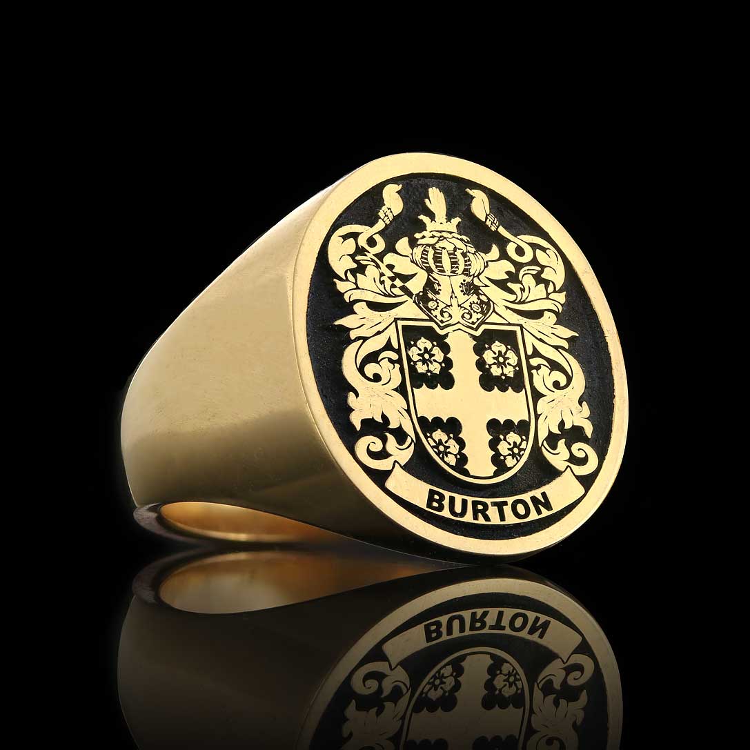 Emperor Crest Ring Oval