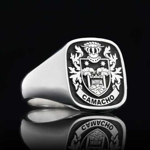 Baron Ring with Camacho Crest and Name