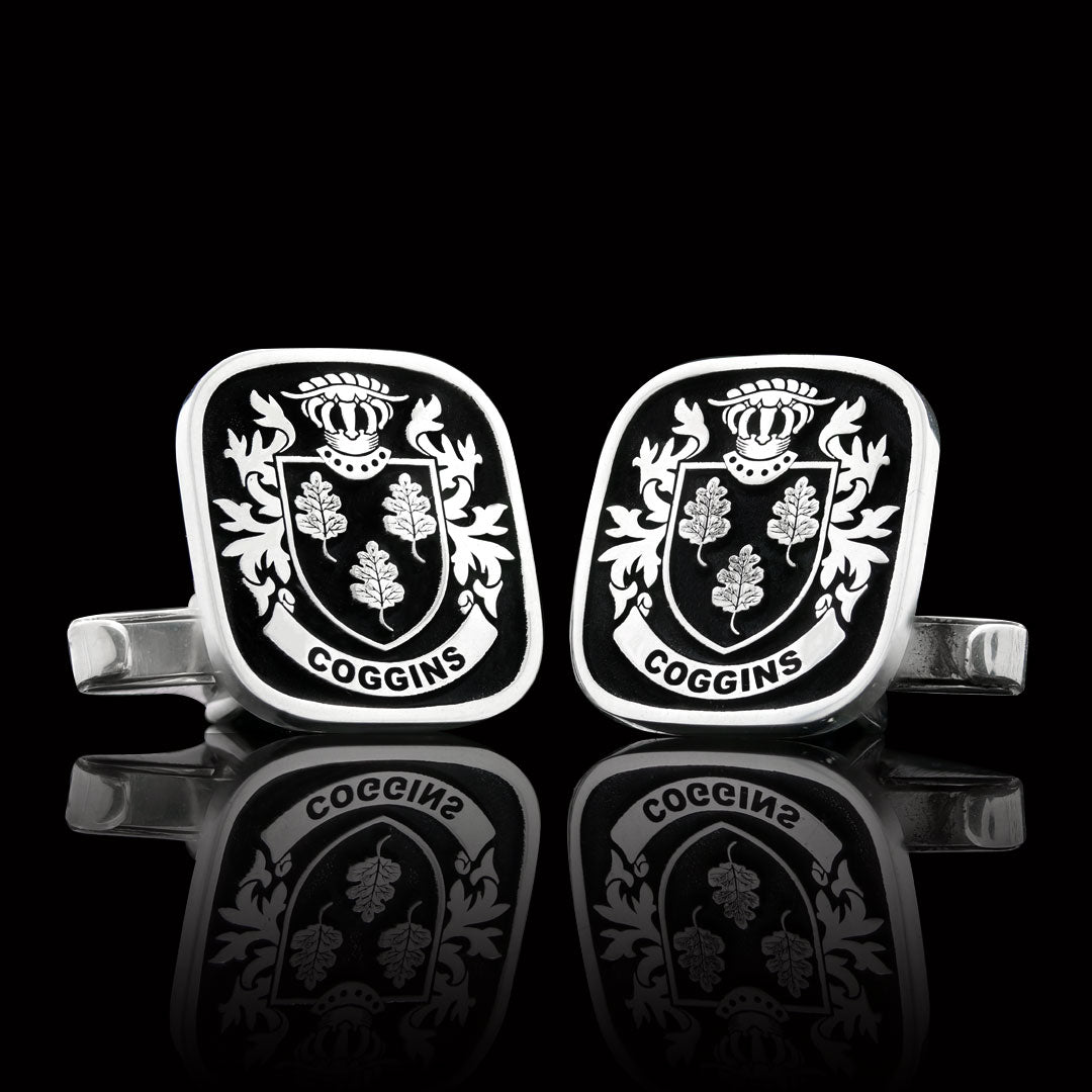 Baron Crest Cufflinks Square