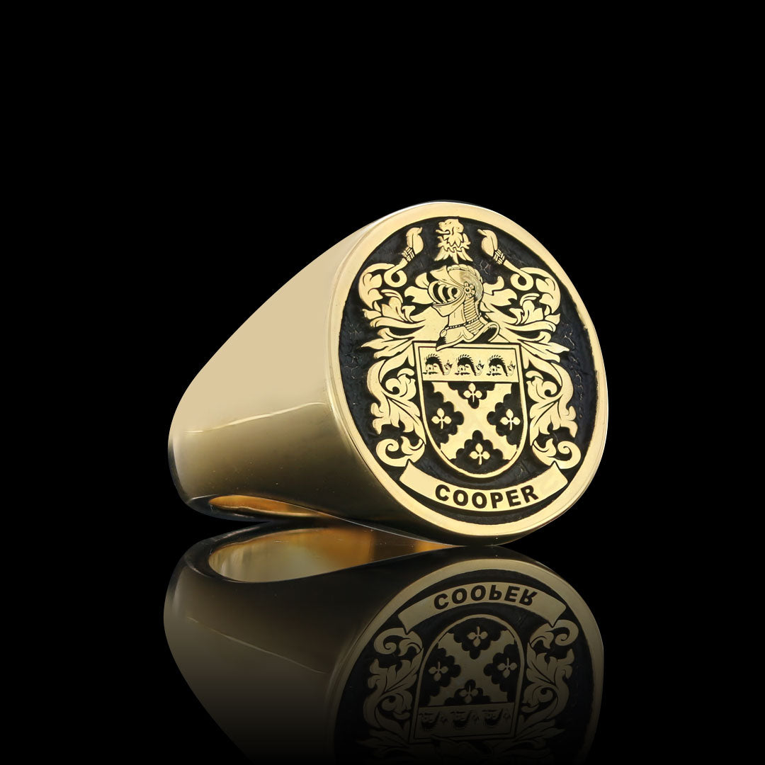 Emperor Crest Ring Oval – Heraldic Jewelry - Main Image