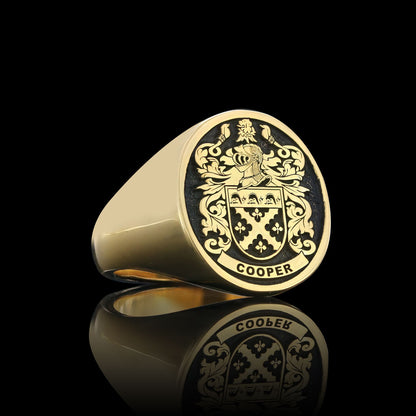 Emperor Crest Ring Oval