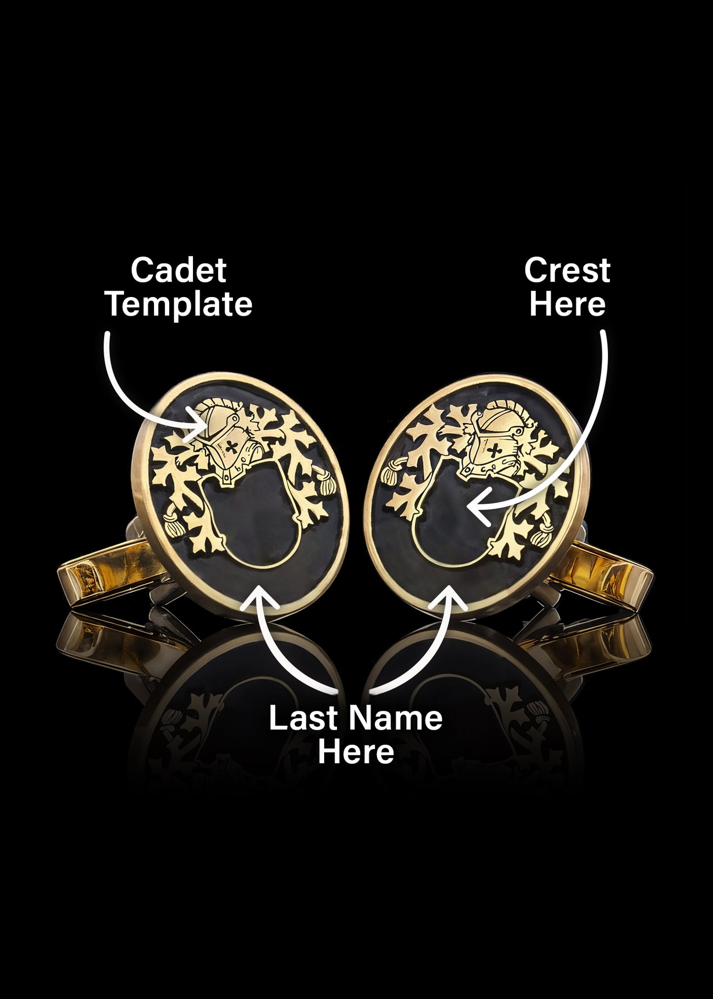 Cadet Crest Cufflinks Oval