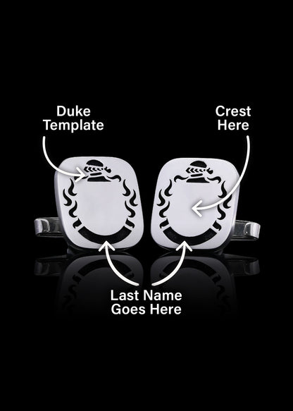 Duke Crest Cufflinks Square