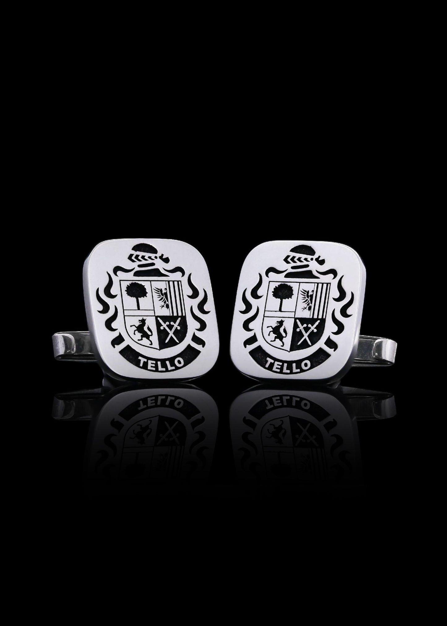 Duke Crest Cufflinks Square