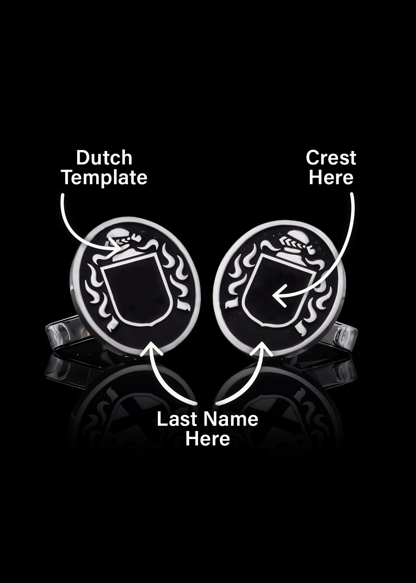 Dutch Crest Cufflinks Oval