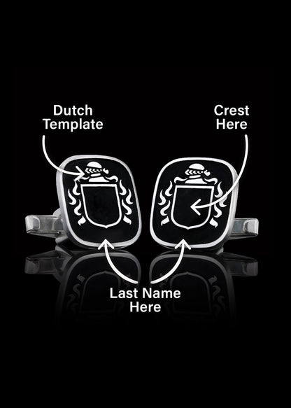 Dutch Crest Cufflinks Square