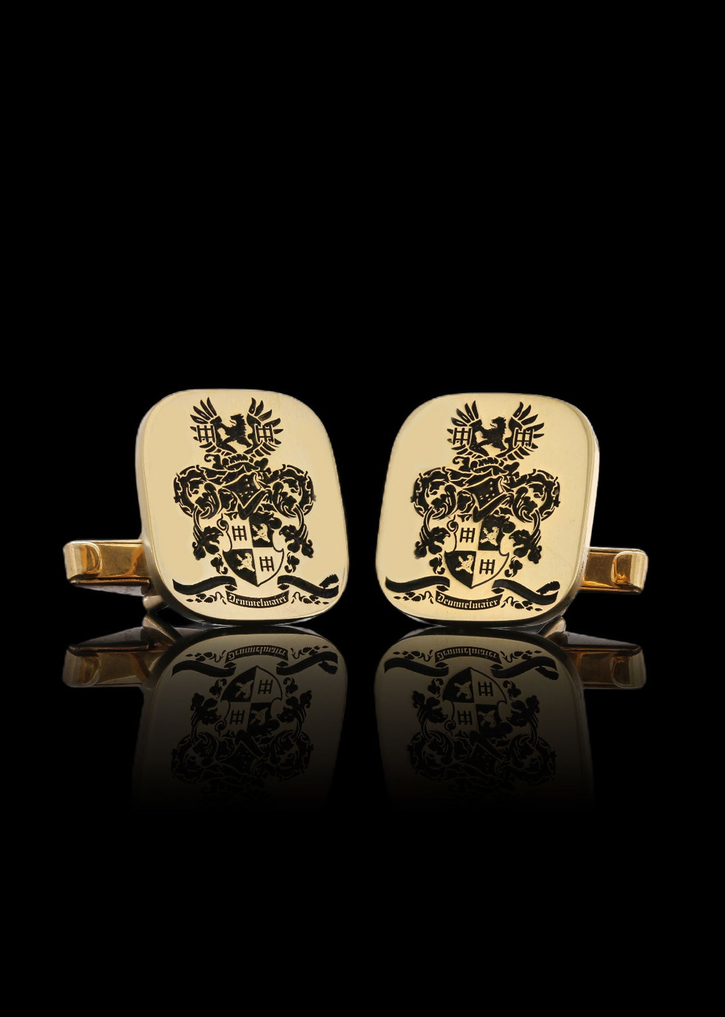 Knight Crest Cufflinks Square