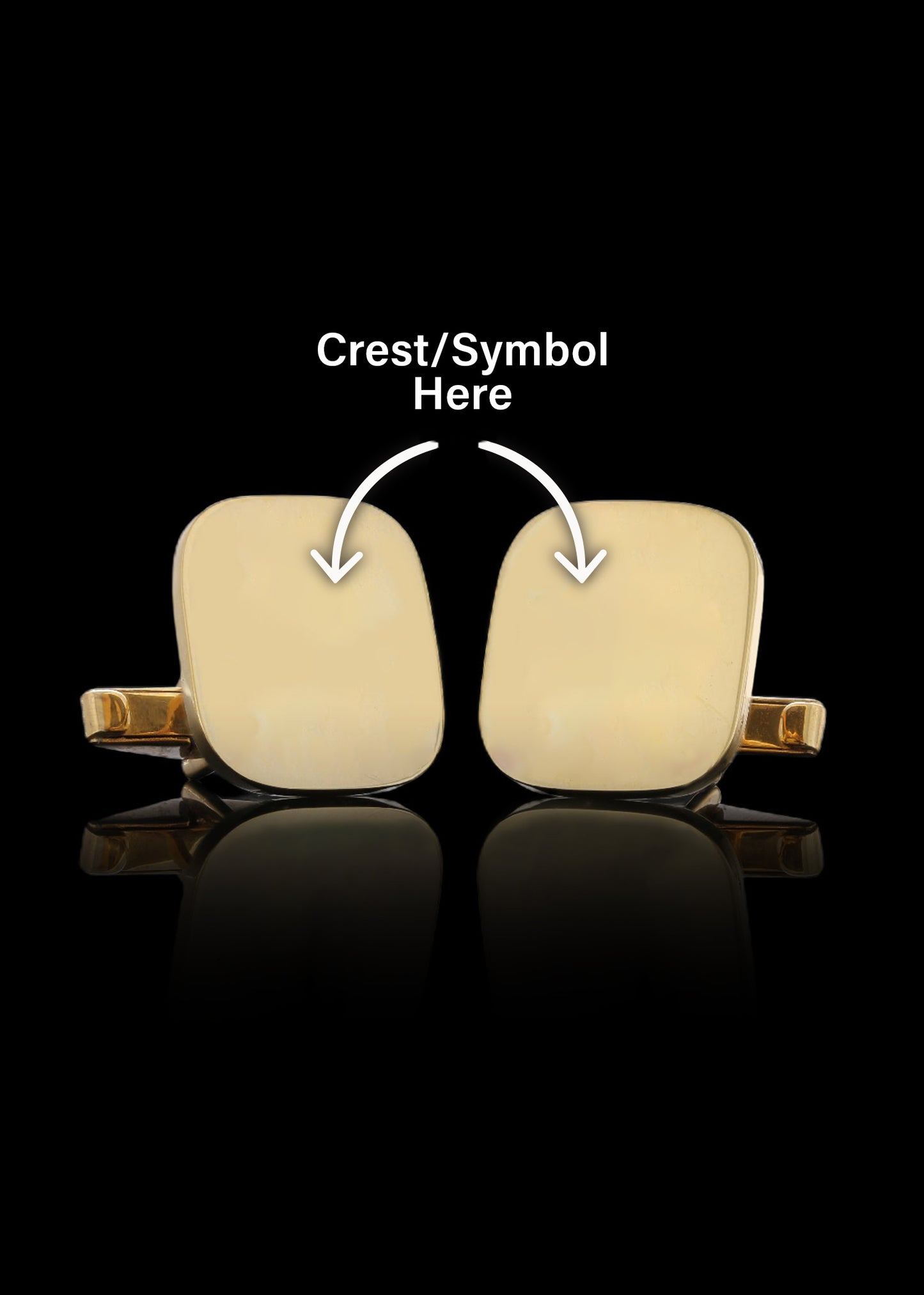 Knight Crest Cufflinks Square