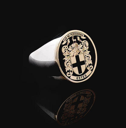 Gold and Silver Raised Crest Ring