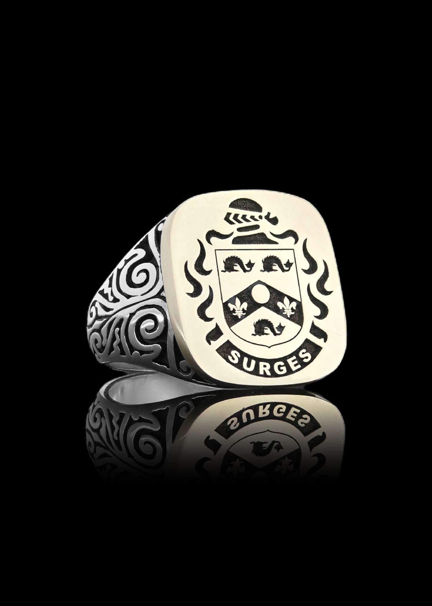 Gold and Silver Ladies Crest Ring