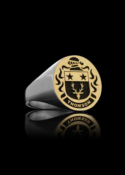 Gold and Silver Crest Ring