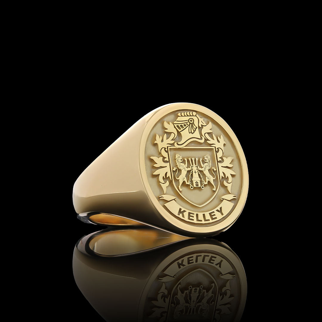 Natural Finish Crest Ring