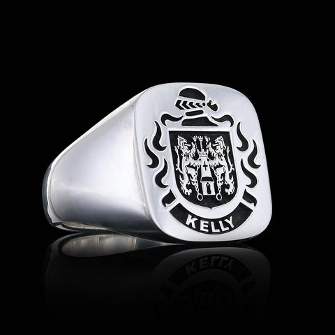 Baron Ring with Kelly Crest and Name