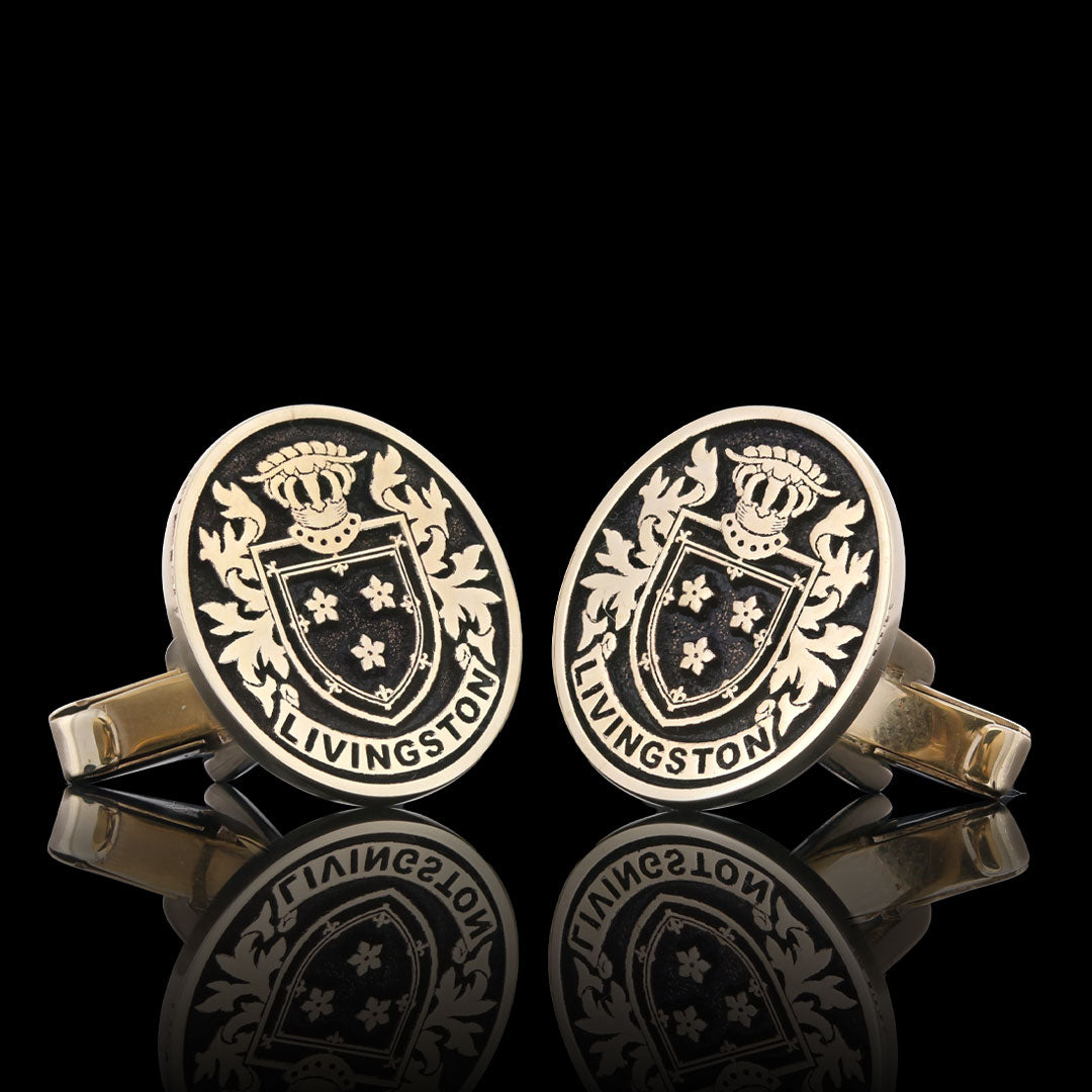 Baron Crest Cufflinks Oval