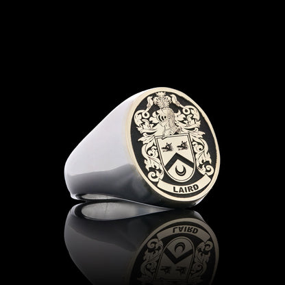 Gold and Silver Raised Crest Ring