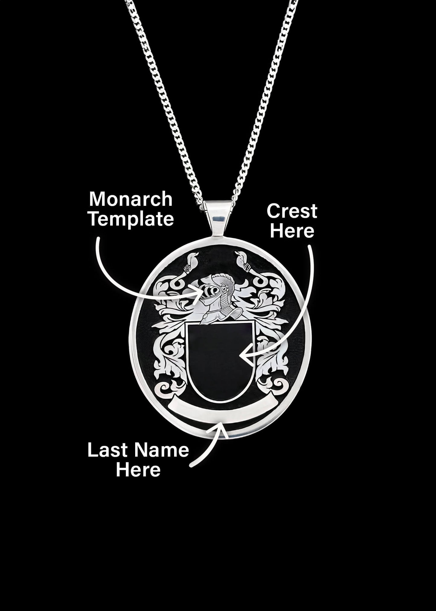 Monarch Family Crest Pendant