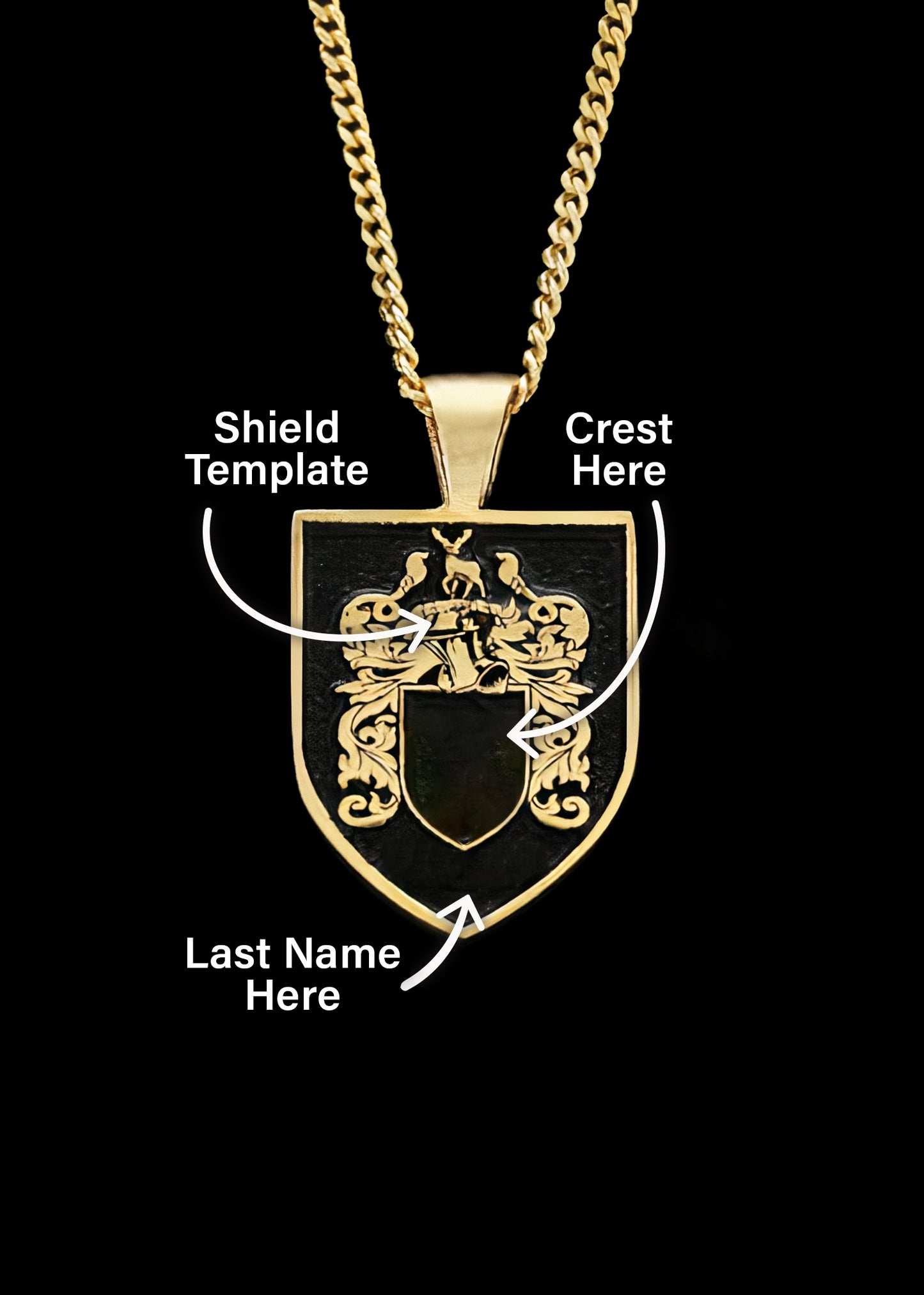 Shield Family Crest Pendant