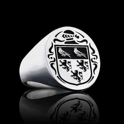 Knight Crest Ring Oval