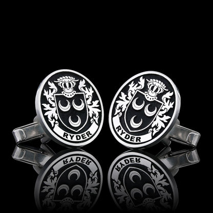 Baron Crest Cufflinks Oval