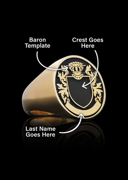 Baron Crest Ring Oval