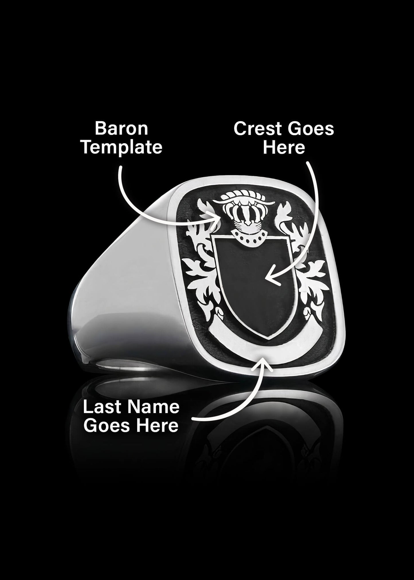 Baron Crest Ring Square