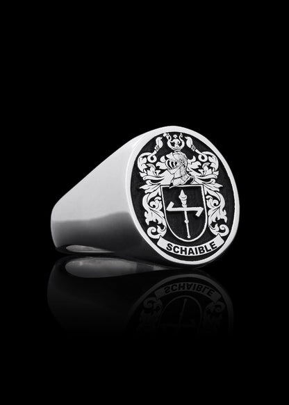 Emperor Crest Ring Oval