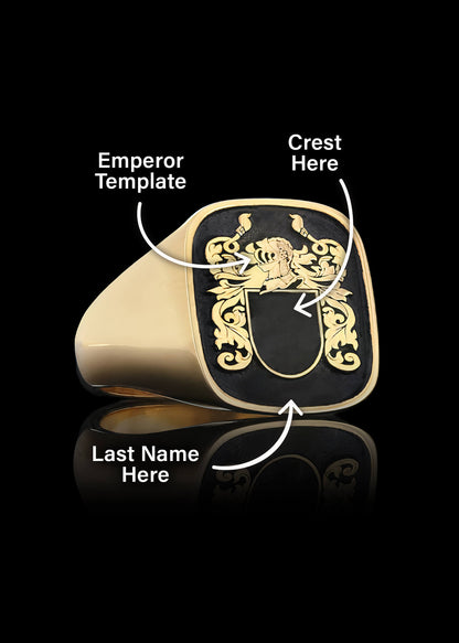 Emperor Crest Ring Square