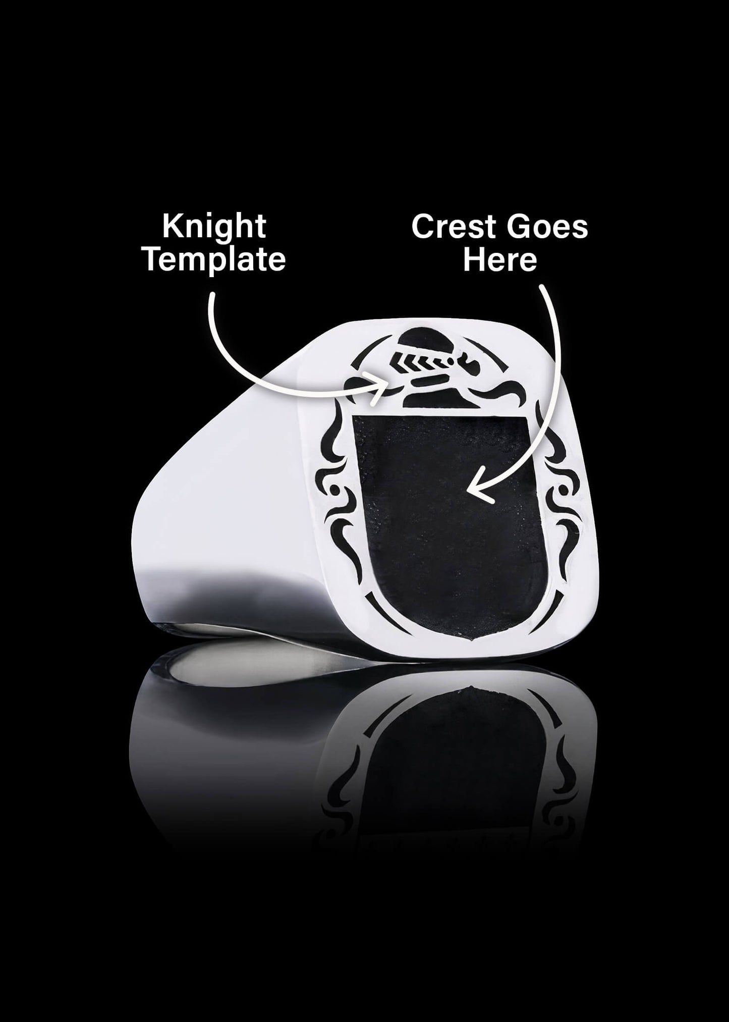 Knight Crest Ring Square