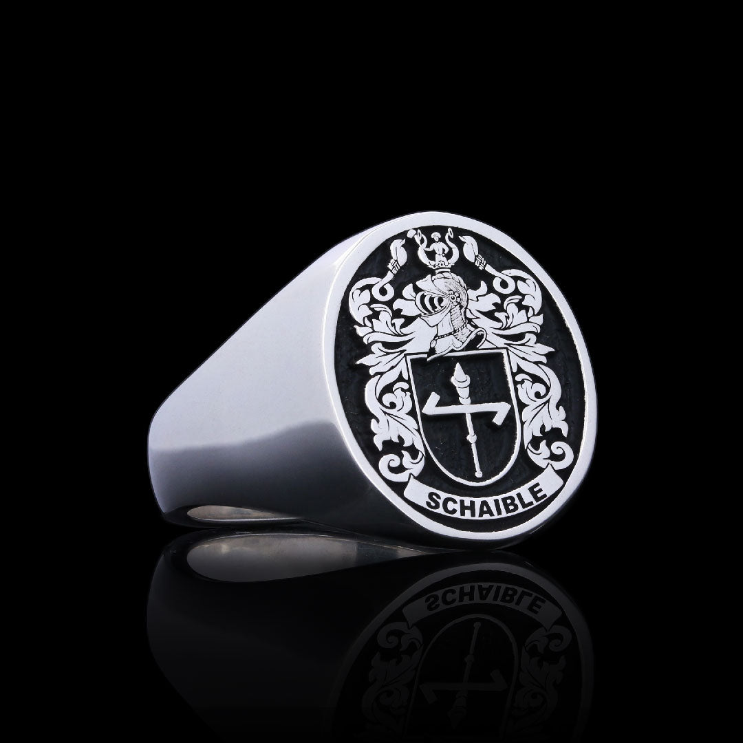 Emperor Crest Ring Oval