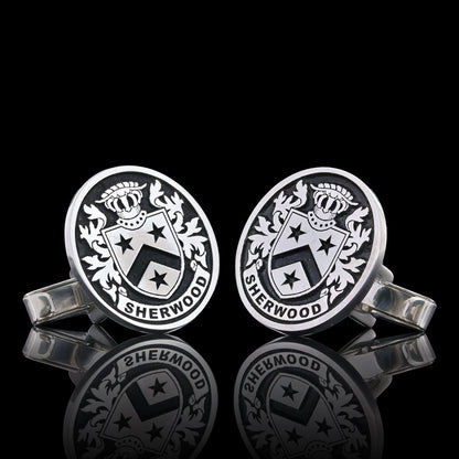 Baron Crest Cufflinks Oval
