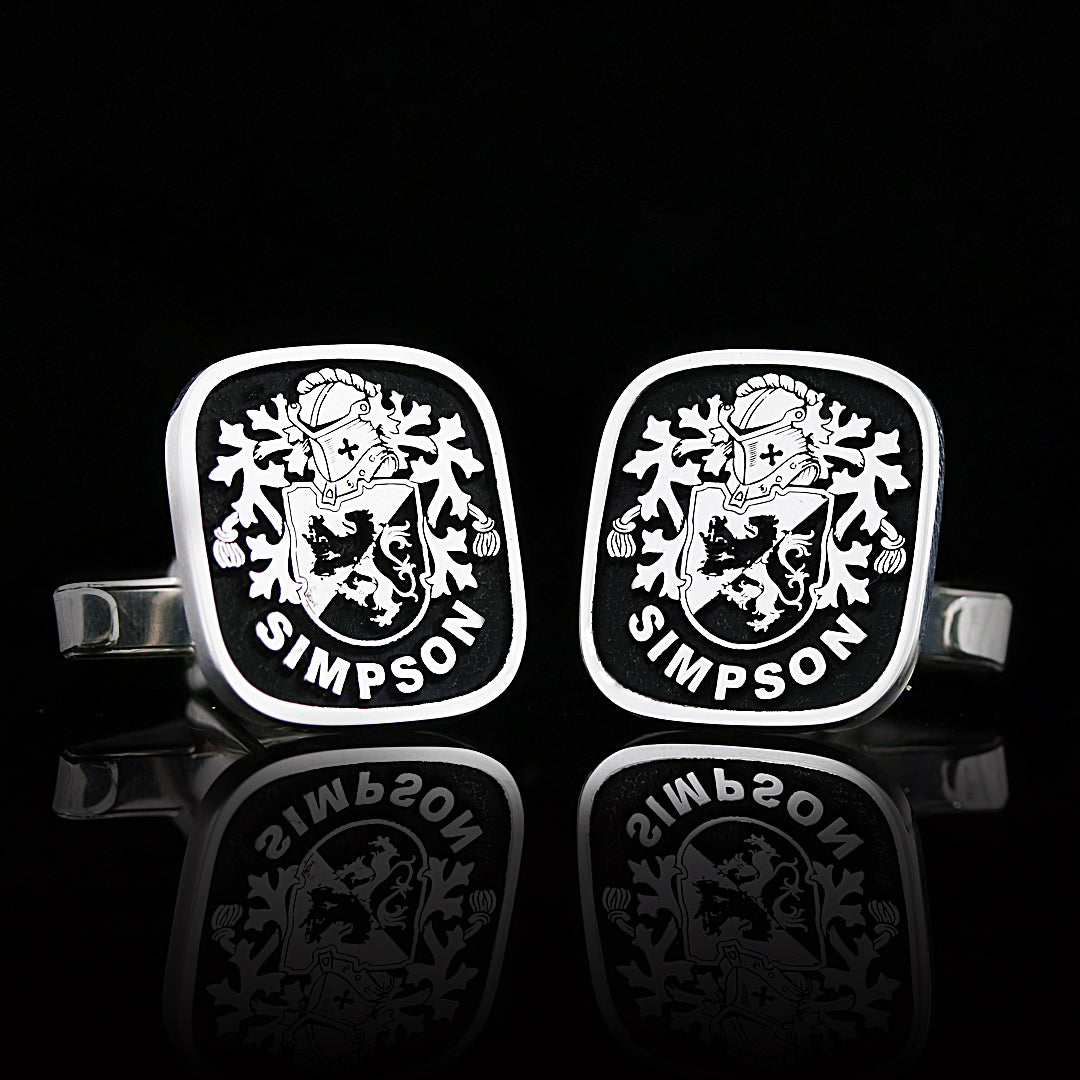 Cadet Crest Cufflinks Square