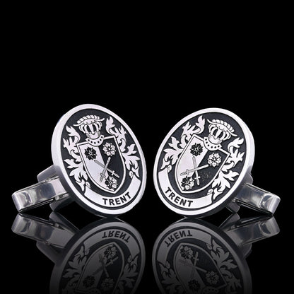 Baron Crest Cufflinks Oval
