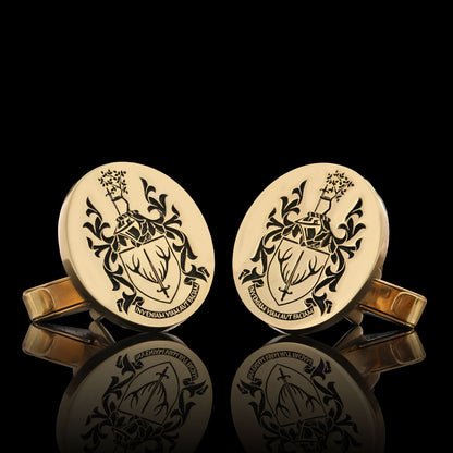 Knight Crest Cufflinks Oval