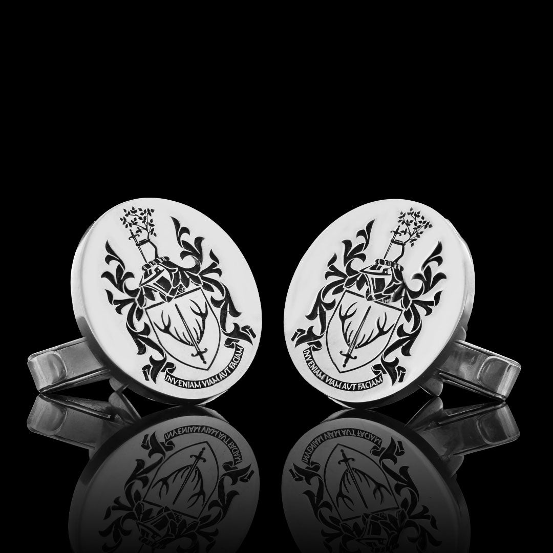 Knight Crest Cufflinks Oval