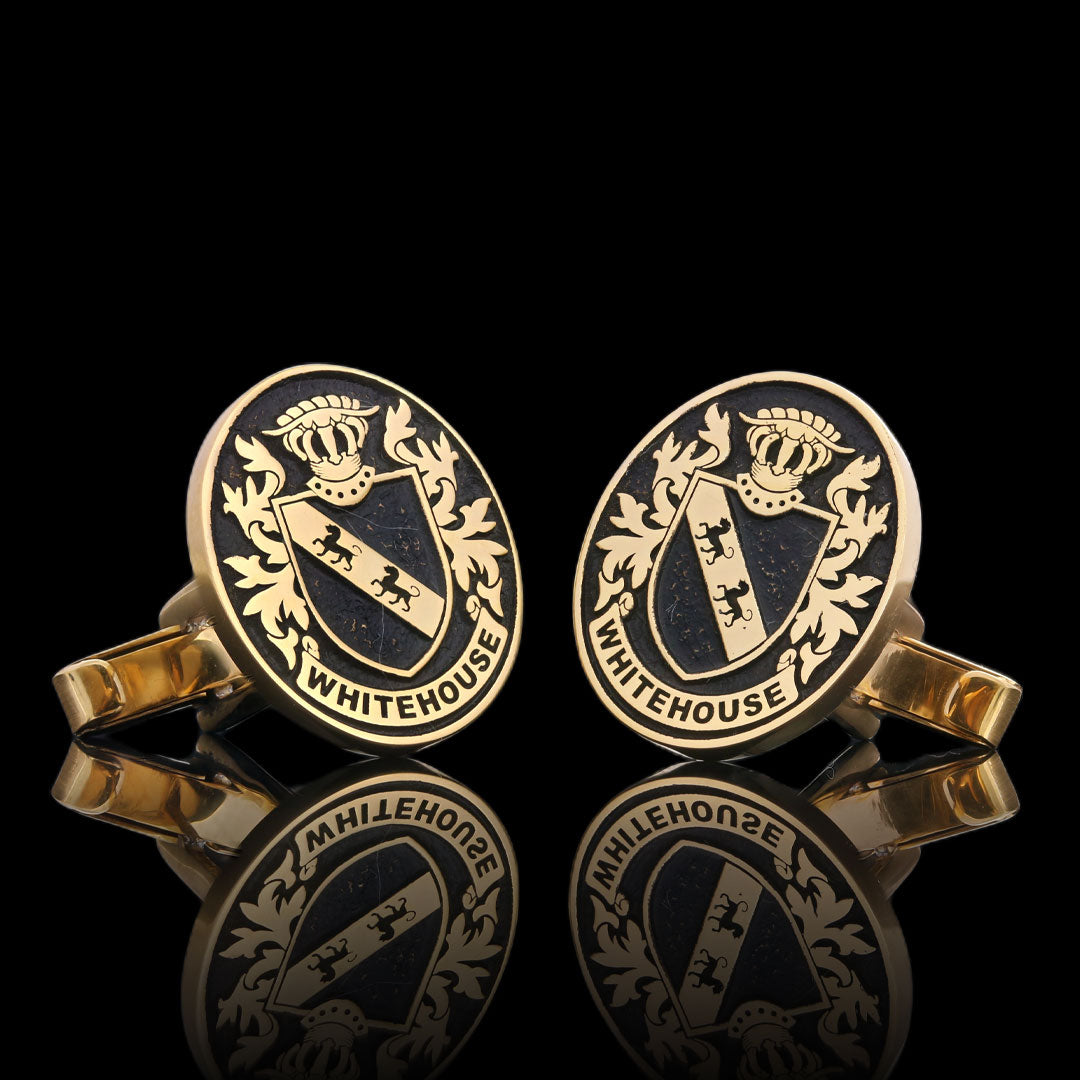 Baron Crest Cufflinks Oval