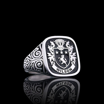 Baroness Crest Ring Square