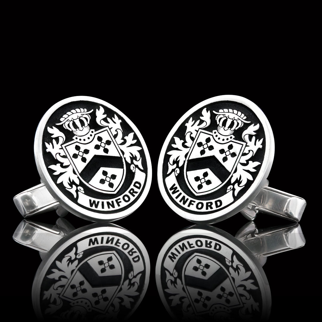 Baron Crest Cufflinks Oval