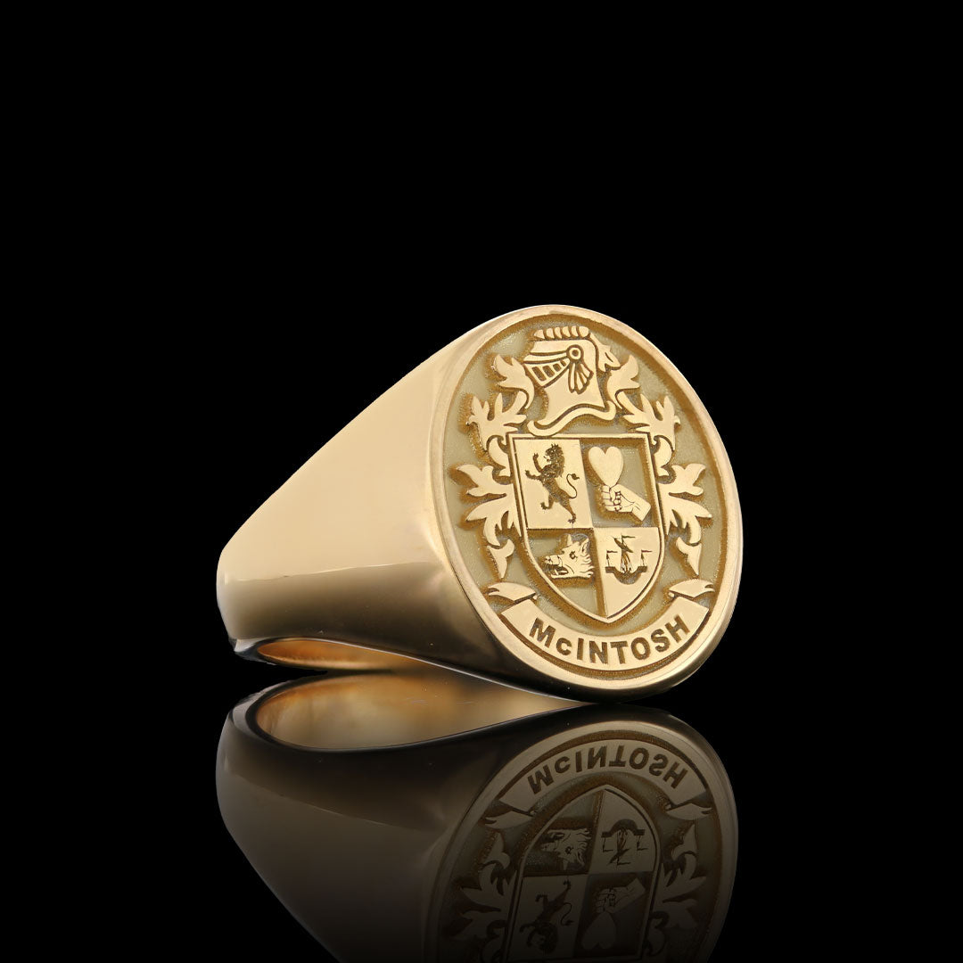 Natural Finish Crest Ring