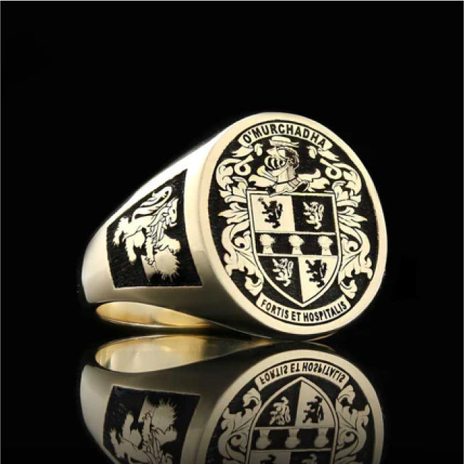 Murphy Crest on Emperor Ring with Custom Band