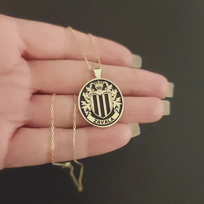 Double Sided Family Crest Pendant