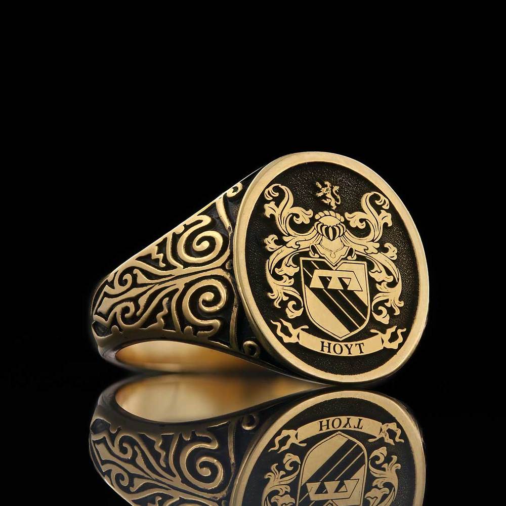 Green Family Crest - Men and women rings - Crest Jewelry